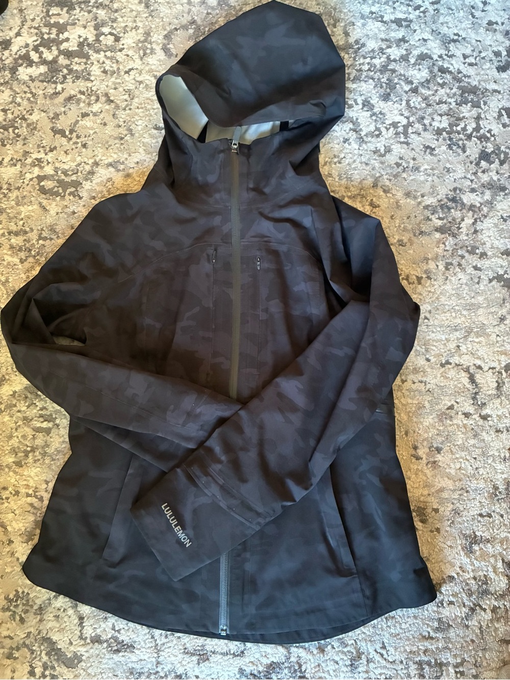 lululemon athletica Black Camo Hooded Utility Jacket